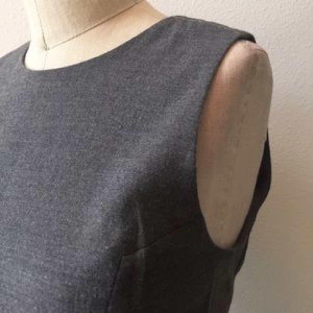 J.crew gray Pleated career drop waist dress - Picture 2 of 2
